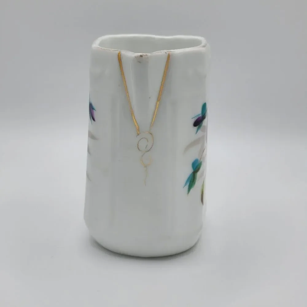Vintage hand painted mini syrup/creamer dispenser